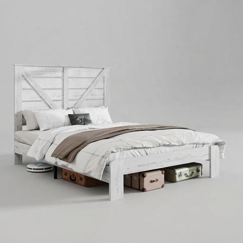 Full Size Wooden Bed Frame with Headboard
